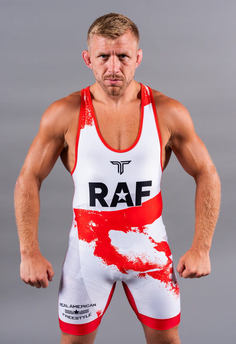 RAF Georgia Wrestling Men's Singlet - Red/White