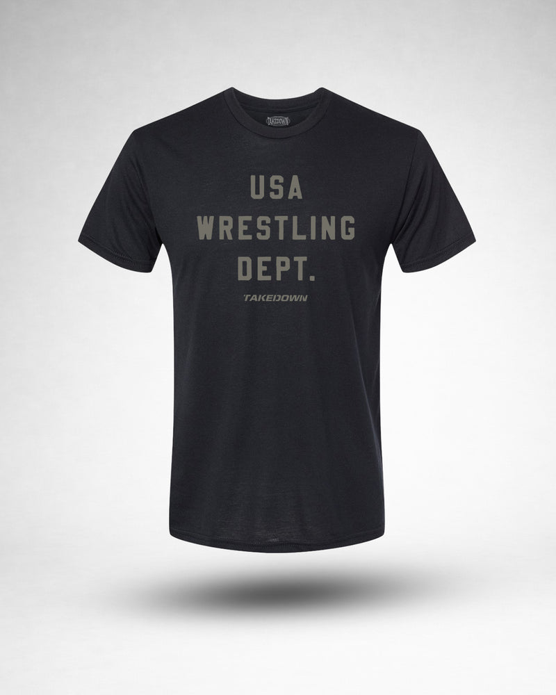 ”USA Wrestling Dept.” Daily Grind Tee - Vintage Black