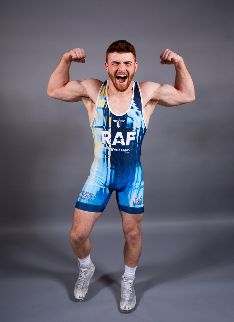 RAF11 Wrestling Men's Singlet - Blue
