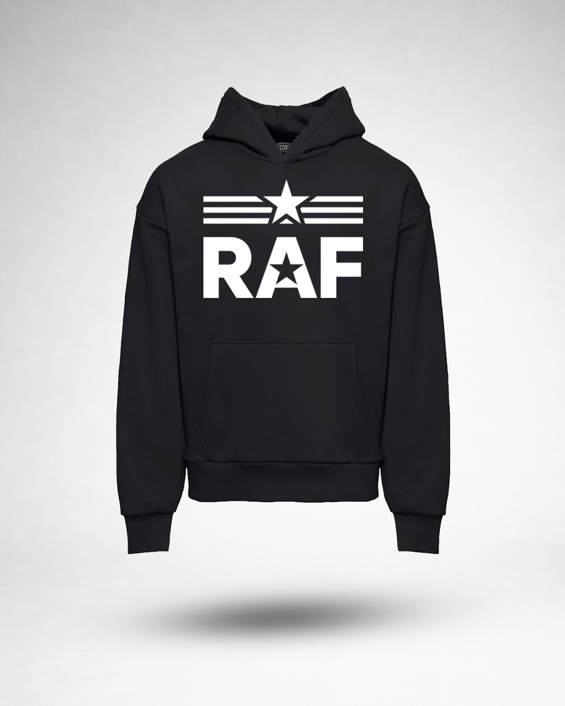 RAF Logo Hoodie - Black