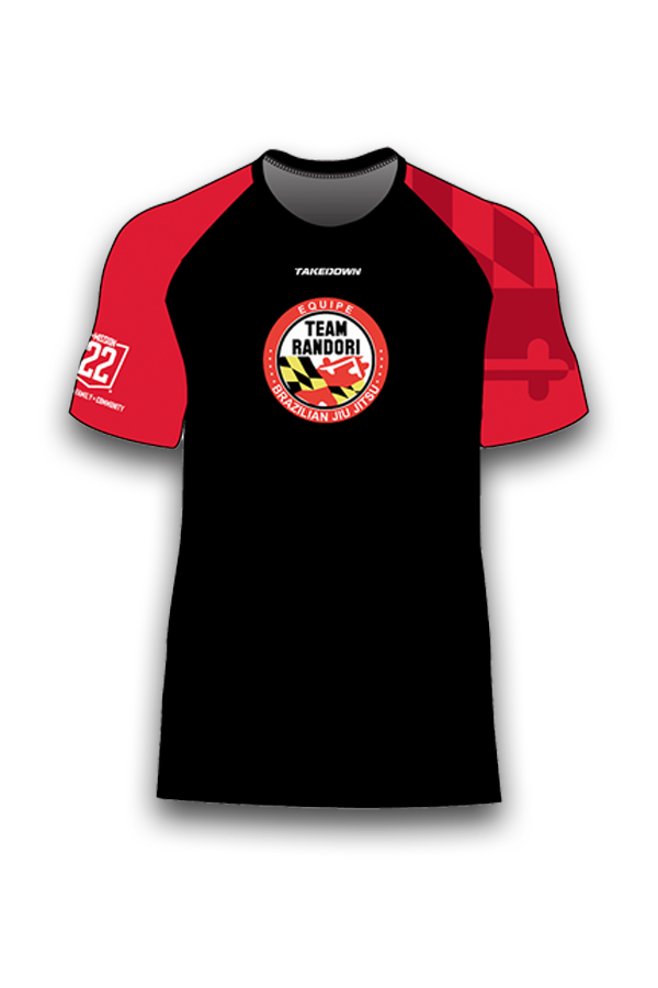 Randori Short-Sleeve Rashguard - Red (Black Belt)